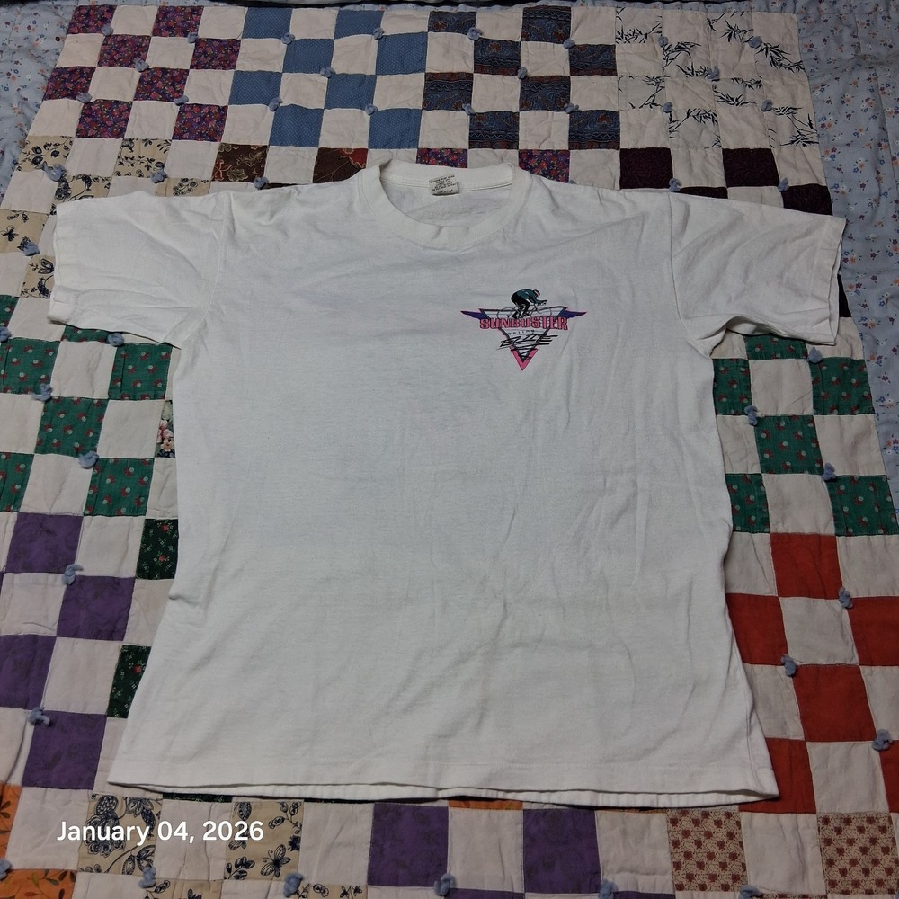 Vintage Sunbuster Cycling Elite Shirt SZ Large Flank Pockets Retro Single Stitch